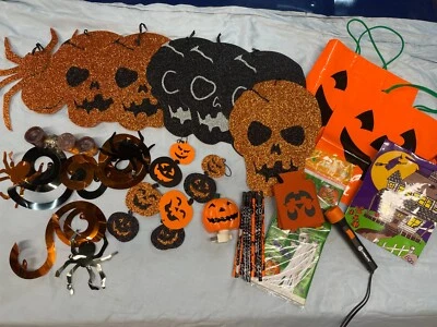 Halloween Party Decoration Supplies for Bags Wall Hangers Pencils Banner - Image 1 of 4