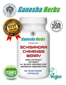 Organic Schisandra Berry Extract 100 Capsules - High Potency & Absorption!! - Picture 1 of 2
