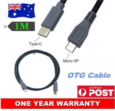 USB 3.1 Type-C USB-C to Micro USB Data Sync Power Supply Charger Adapter Cable - Image 1 of 4