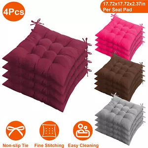 4 Pack Soft Chair Seat Pads Indoor Outdoor Garden Patio Seat Cushion Pillow - Picture 1 of 20