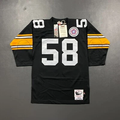 Camiseta deportiva 100 % auténtica Jack Lambert Mitchell & Ness 1975 Steelers talla 40 M para hombre Foto 1 de 4
