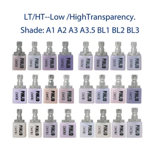 5Pcs C14 Dental Glass Ceramic Blocks CAD CAM Block HT LT Fits Sirona Roland MCXL - Picture 1 of 26