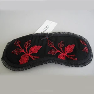 Schlafmaske Augenmaske Schlafbrille Augenbinde Millesia Dyonisos Schwarz Rot - Bild 1 von 5