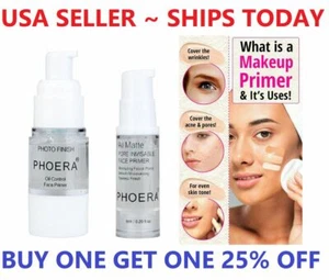 Face Primer Base Liquid Natural All Matte Foundation Pores Invisible Oil-control - Picture 1 of 9