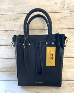 Paul Costelloe Black Leather Grab Handbag - Picture 1 of 8