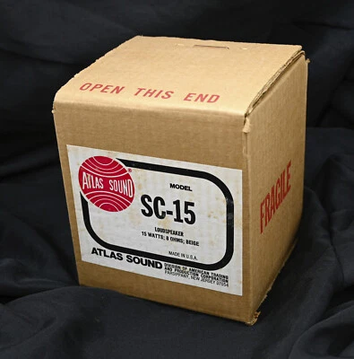 SC-15 Atlas Sound 15 Watt Loudspeaker 8 Ohm Indoor/Outdoor Beige - Image 1 of 2