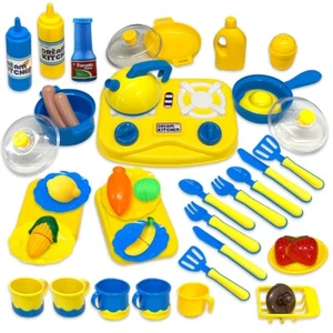 43PCS Pretend Play Cooking Kitchen Set with Stove,Utensils,Food Set for Children - Picture 1 of 8