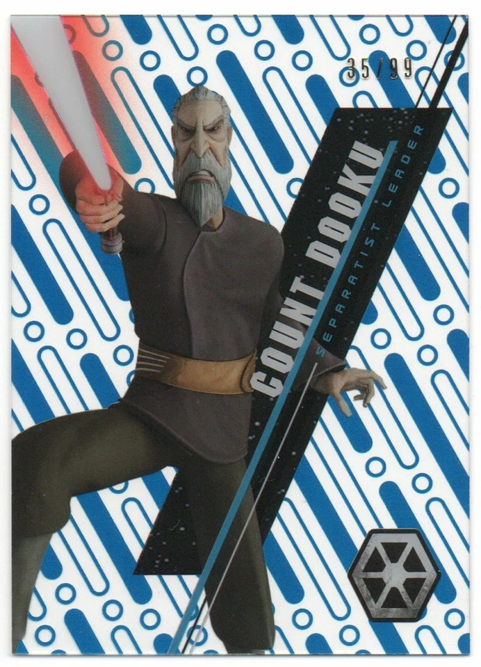 2016 Star Wars High Tek Blue Rainbow #SW49 Count Dooku 35/99 - Image 1 of 1