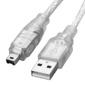 USB 2.0 Male to Firewire iEEE 1394 4 Pin Male iLink Cable, Length: 1.2m - Picture 1 of 4