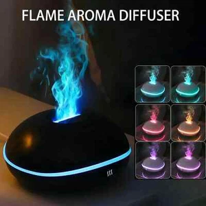 Mini Flammenlampe Luftbefeuchter Extra Ätherisches Öl Diffusor, 7 Farben LED Ultraschall - Bild 1 von 9