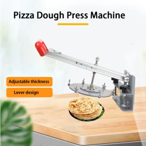 8" Pizzateig Presse Maschine Manueller Hebel Typ Einstellbare Dicke für Dessert - Bild 1 von 12