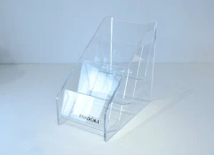 Auténtico Soporte para Folletos de Pandora Encienda Acrílico Transparente 3 Niveles Totalmente Nuevo  - Imagen 1 de 2