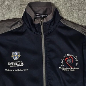 UofR Medical Center Jacket Adult S Blue Artificial Heart Program Zip Embroidered - Picture 1 of 6