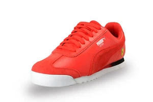Puma X Scuderia Ferrari "Ferrari Roma" Red Leather Athletic Sneakers Shoes - Picture 1 of 8