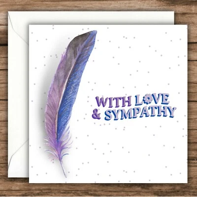 Bereavement Card, Sympathy, Sorry for your Loss, Handmade Card, Remembrance Card - Image 1 of 2