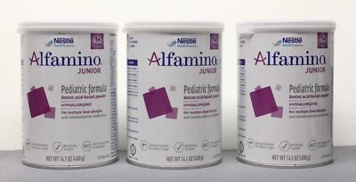 3 latas - Nestlé ALFAMIN0 Junior fórmula sin sabor - caducidad 08/2026 Foto 1 de 4
