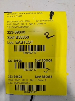 Fuel Pump Fits 17-20 INFINITI QX60 3452117 - Image 1 of 4