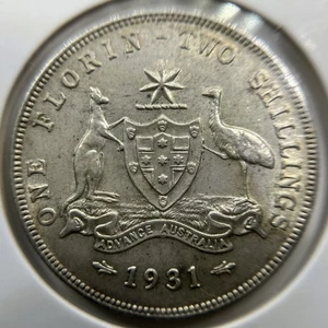 1931 Florin Coin - good Extremely Fine aUNC - Silver George V Predecimal - Picture 1 of 2