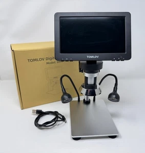 TOMLOV DM9 Max 7" IPS Microscopio digitale 1200X 12MP lente di ingrandimento HD per monete - Foto 1 di 6