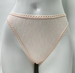 Tanga Bragas Vintage Años 90 Victoria’s Secret Rosa Encaje Transparente Floral 1996 - Imagen 1 de 9