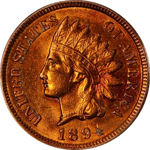 1894 Indian Cent - Cleaned - Picture 1 of 2