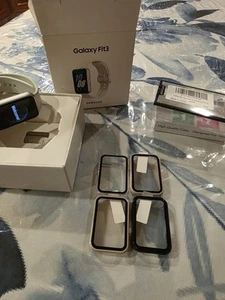 Galaxy fit 3 Smartwatch White Band Silver Face 2025 Model - Zdjęcie 1 z 6