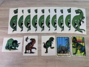 RARE Vintage 1993 lot of 15 Die-cut Prism Vending Machine Stickers Dinosaurs - Bild 1 von 5