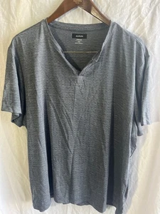 Alfani Size 2X Large Gray Stretch Short Sleeve V Neck Pullover - Picture 1 of 5
