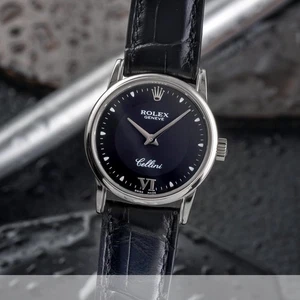 Rolex Cellini 18k (0,750) Weissgold Quarz Damenuhr Ref. 6111/9 Papiere 2001 - Bild 1 von 14