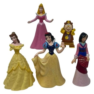 Lote de 5 estatuillas de princesas Disney adornos para pasteles figuras de PVC juguetes Belle Mulan + - Imagen 1 de 6