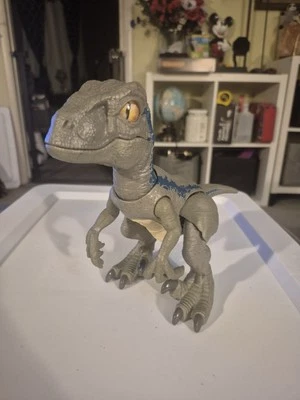 Jurassic World Primal Pal Blue Velociraptor Dinosaur Dino Rivals Works - Image 1 of 4