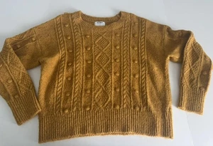 Old Navy Large Gold Acryl Blend Sweater Crew GUC - Bild 1 von 2