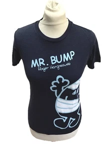UNI QLO MR. BUMPBlue Funny Slogan Short Sleeve T-shirt U.K. Small - Picture 1 of 5