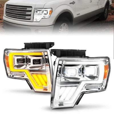 For 2009-2014 Ford F-150 ANZO Full LED Proj Headlights W/initiation Feature - Image 1 of 4