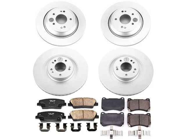Front and Rear Brake Pad and Rotor Kit For 11 Hyundai Equus HJ71X9 - Image 1 of 1