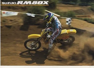 1991 SUZUKI RM80X MOTOCROSS MINI BIKE 2 page Motorcycle Sales Brochure NOS - Picture 1 of 2