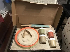 Vtg NOS Better Maid Party Perfect Snack Set Thermi-Cup Melmac Raffia Style 60s  - Picture 1 of 18