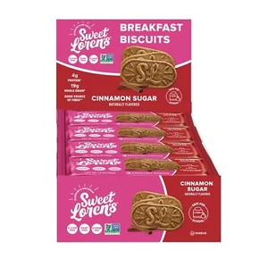 Sweet Loren's Cinnamon Sugar Breakfast Biscuits – Vegan, Gluten Free, 4g Protein - Picture 1 of 4