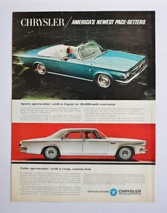 Anuncio de coche grande - Chrysler 1963 (póster impreso anuncio) - Imagen 1 de 1