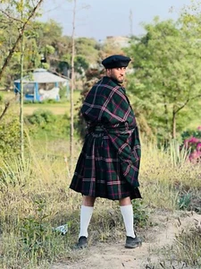 Scottish Tartan Great Kilt Highlander Traditional Great Kilt in 50 Tartans - Picture 1 of 12
