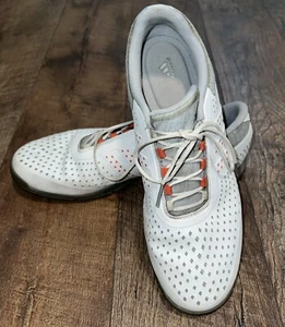 Adidas Damen-Golfschuhe Größe 10 AdiPure Sport ohne Spikes weiß korallengrau - Bild 1 von 13