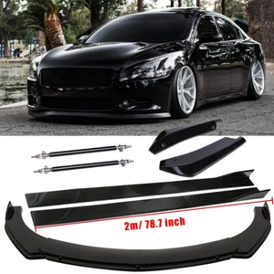 For Nissan Maxima Front Bumper Spoiler Splitter / Side Skirt /Rear Lip/Strut Rod - Picture 1 of 18