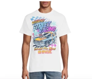 West Coast Street Racing Muscle Car Neon Rainbow Colorful T Shirt Men's 2XL - Picture 1 of 24