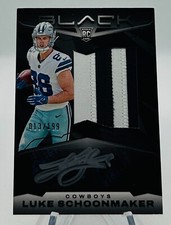 2023 Panini Black Rookie Patch Autographs Luke Schoonmaker Rc Auto #'d 013/ 199