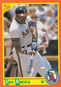 Dave Winfield California Angels Score # 1T 1990 Baseball Card