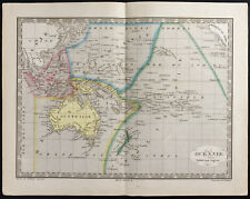 1845 - antique map Oceania & Australia (Frémin, Love) Antique Map Oceania