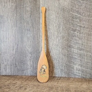 1900 Saranac Adirondack Souvenir 10+" Wood Canoe Paddle Native Amerian Indian - Picture 1 of 7