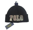 Polo Ralph Lauren Men's Black Camo POLO Logo Wool Blend Ribbed Cuff Beanie