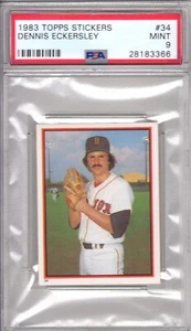 1983 Topps Sticker Dennis Eckersley # 34 PSA 9 Mint Low Pop - Bild 1 von 2