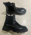 Raid Ladies Biker Boots, Size 7, Black Faux Leather, New, Rrp £40, # 74
